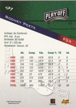 1997 Playoff Zone #34 Rodney Peete Back