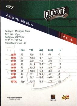 1997 Playoff Zone #116 Andre Rison Back
