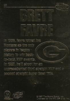 1997 Pro Line Gems - Gems of the NFL 23K Gold #G6 Brett Favre Back
