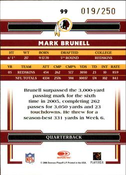 2006 Donruss Threads - Bronze Holofoil #99 Mark Brunell Back