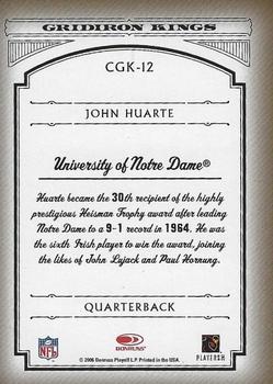 2006 Donruss Threads - College Gridiron Kings Autographs #CGK-12 John Huarte Back