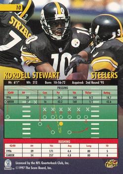 1997 Score Board Playbook #10 Kordell Stewart Back