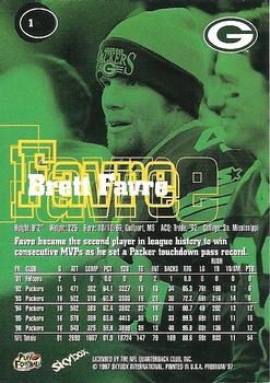 1997 SkyBox Premium #1 Brett Favre Back