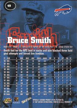1997 SkyBox Premium #49 Bruce Smith Back