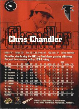 1997 SkyBox Premium #76 Chris Chandler Back