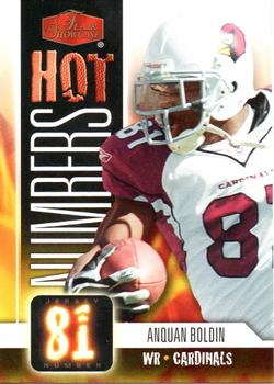 2006 Flair Showcase - Hot Numbers #HN1 Anquan Boldin  Front