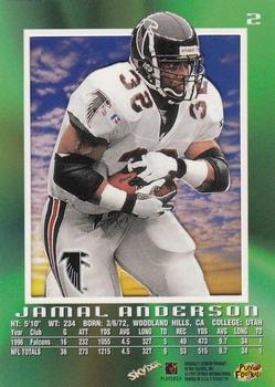 1997 SkyBox E-X2000 #2 Jamal Anderson Back