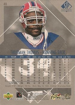 1997 SP Authentic #48 Thurman Thomas Back
