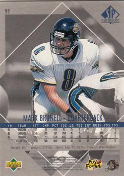 1997 SP Authentic #99 Mark Brunell Back