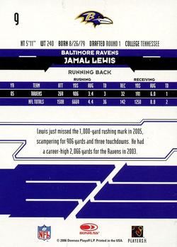 2006 Leaf Rookies & Stars Longevity #9 Jamal Lewis Back