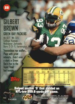 1997 Stadium Club #28 Gilbert Brown Back