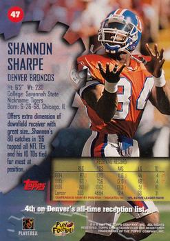 1997 Stadium Club #47 Shannon Sharpe Back