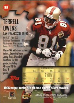 1997 Stadium Club #92 Terrell Owens Back