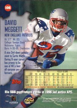 1997 Stadium Club #106 David Meggett Back