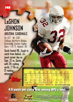 1997 Stadium Club #148 LeShon Johnson Back
