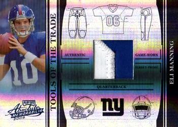 2006 Playoff Absolute Memorabilia - Tools of the Trade Material Blue #TOT-56 Eli Manning Front