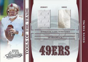 2006 Playoff Absolute Memorabilia - Tools of the Trade Material Double Red #TOT-127 Steve Young Front