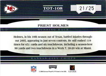 2006 Playoff Absolute Memorabilia - Tools of the Trade Red Spectrum #TOT-108 Priest Holmes Back