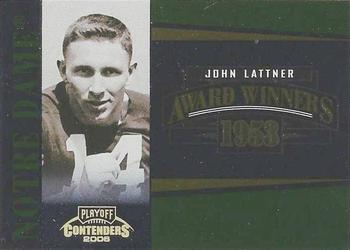 2006 Playoff Contenders - Award Winners Gold #AW-30 John Lattner Front