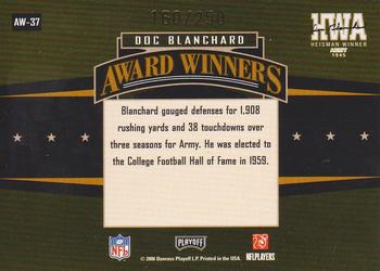 2006 Playoff Contenders - Award Winners Gold #AW-37 Doc Blanchard Back