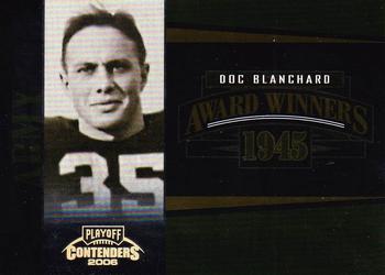 2006 Playoff Contenders - Award Winners Gold #AW-37 Doc Blanchard Front