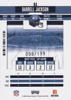 2006 Playoff Contenders - Playoff Ticket #84 Darrell Jackson Back