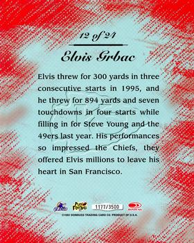 1997 Studio - Red Zone Masterpieces #12 Elvis Grbac Back