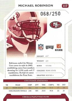 2006 Playoff NFL Playoffs - Silver Proof #117 Michael Robinson Back
