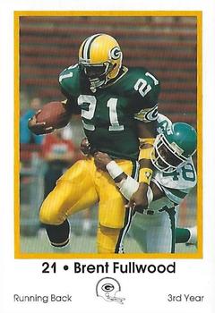 1989 Green Bay Packers Police - First Wisconsin Fond du Lac, Wisconsin Power & Light, Fond du Lac Police Department #3 Brent Fullwood Front