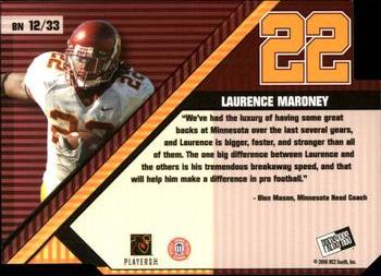 2006 Press Pass - Big Numbers #BN12 Laurence Maroney Back
