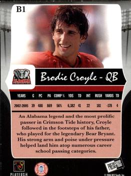 2006 Press Pass Legends - Bronze #B1 Brodie Croyle Back