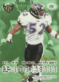 1997 Ultra #116 Ray Lewis Back