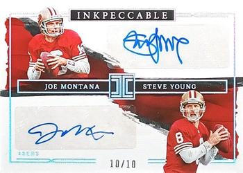 2023 Panini Impeccable - Inkpeccable Duals #INKD-9ERS Joe Montana / Steve Young Front