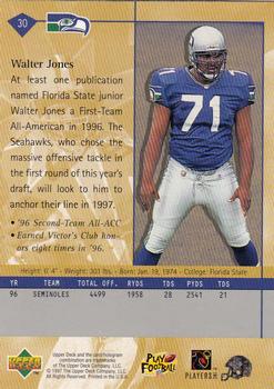 1997 Upper Deck #30 Walter Jones Back