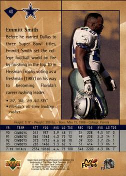 1997 Upper Deck #40 Emmitt Smith Back