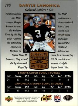 1997 Upper Deck Legends #180 Bart Starr / Daryle Lamonica Back