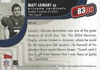 2006 Topps - NFL 8306 #NFL6 Matt Leinart Back