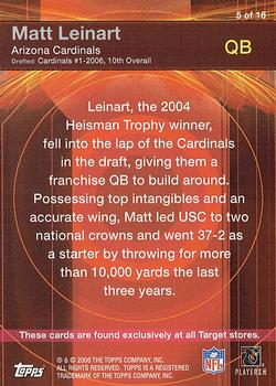 2006 Topps - Red Hot Rookies #5 Matt Leinart Back