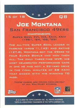 2006 Topps - True Champions #15 Joe Montana Back