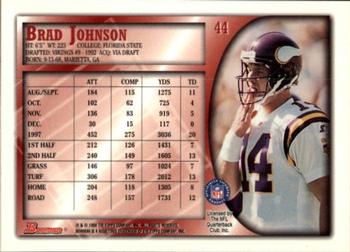 1998 Bowman #44 Brad Johnson Back