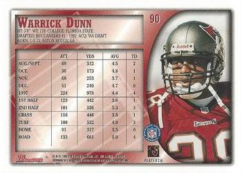 1998 Bowman #90 Warrick Dunn Back