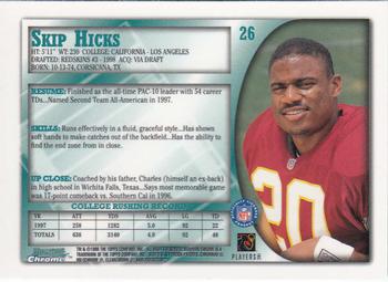 1998 Bowman Chrome #26 Skip Hicks Back
