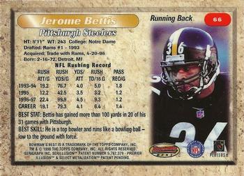 1998 Bowman's Best #66 Jerome Bettis Back
