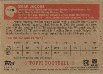 2006 Topps Heritage - Chrome #THC34 Omar Jacobs Back