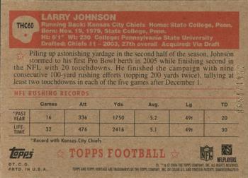 2006 Topps Heritage - Chrome #THC60 Larry Johnson Back