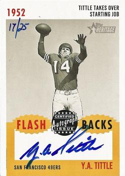 2006 Topps Heritage - Flashbacks Autographs #FA-YT Y.A. Tittle Front