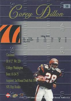 1998 Collector's Edge Advantage #38 Corey Dillon Back