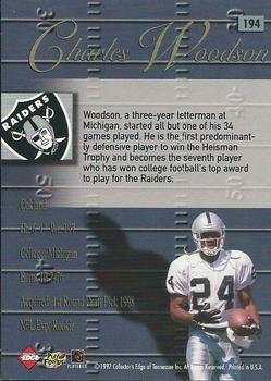 1998 Collector's Edge Advantage #194 Charles Woodson Back