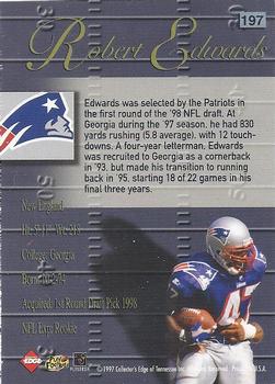1998 Collector's Edge Advantage #197 Robert Edwards Back