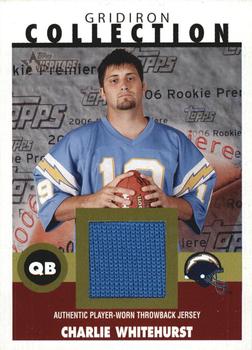 2006 Topps Heritage - Gridiron Collection Jersey #GC-CW Charlie Whitehurst Front